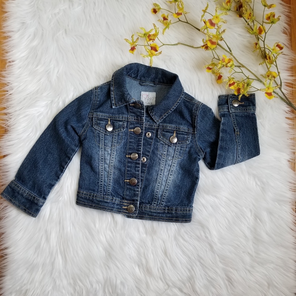 1989 Place Girl's Blue Jeans Jacket, SIZE XS/TP 4. - Picture 1 of 13